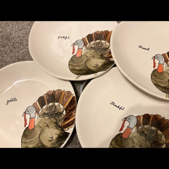 Rae Dunn Other - Rae Dunn 4pk Thanksgiving Appetizers Plates